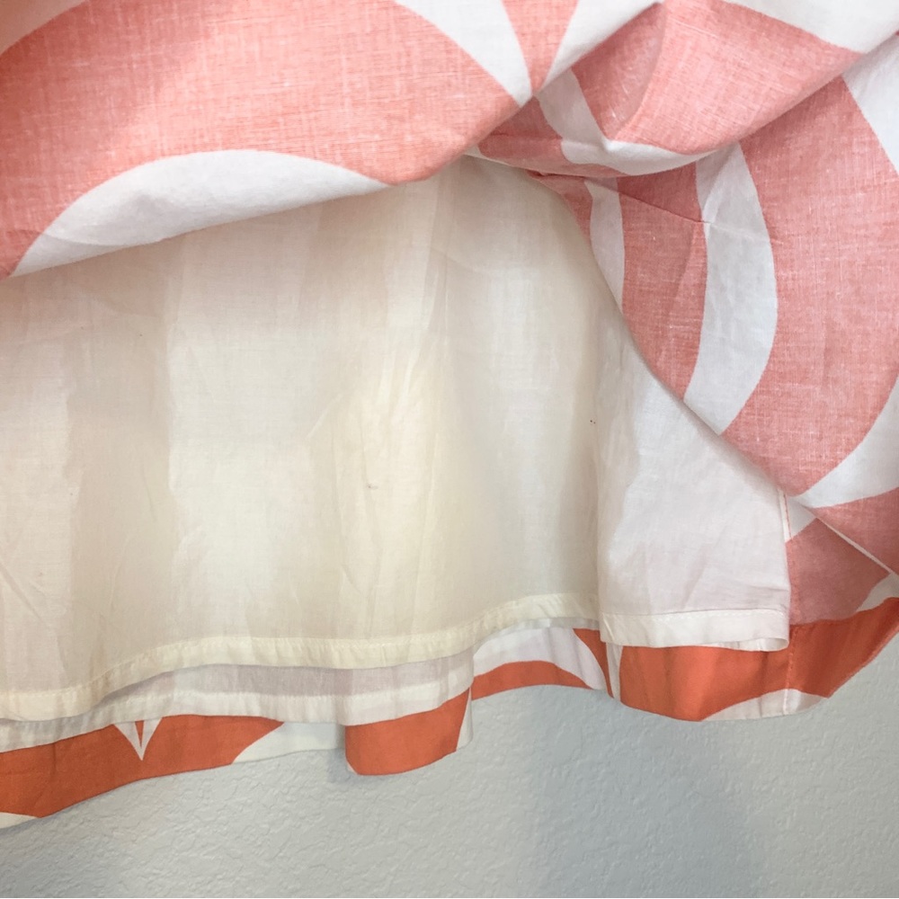 Boden Women’s Lined Orange Cotton Printed Riviera Circle Skirt Size 2 - Picture 8 of 11